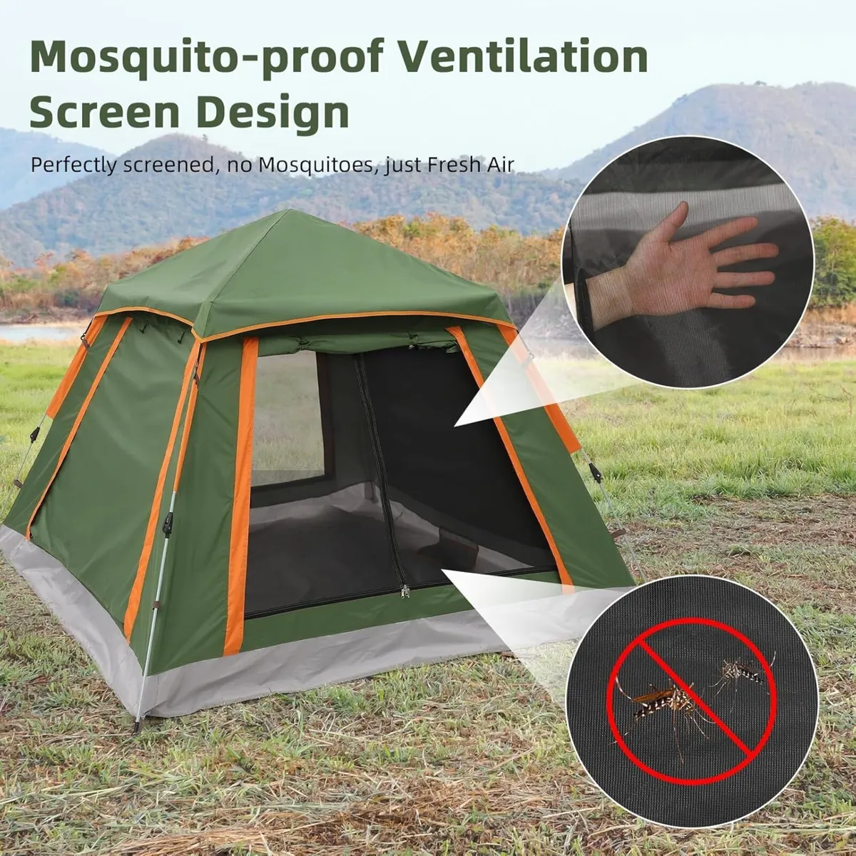Pop Up Tent Automatic Camping Waterproof Glow-in-t - Image 4