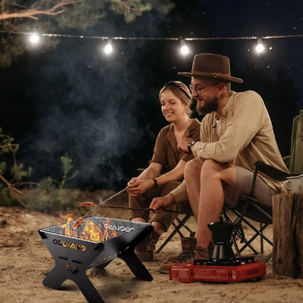 Camping Fire Pit Portable for 2 in 1 Wood Burning - Image 2
