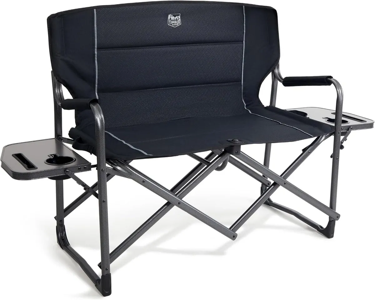 Double Camping Chair for Adults Oversized 300 kg - Image 1