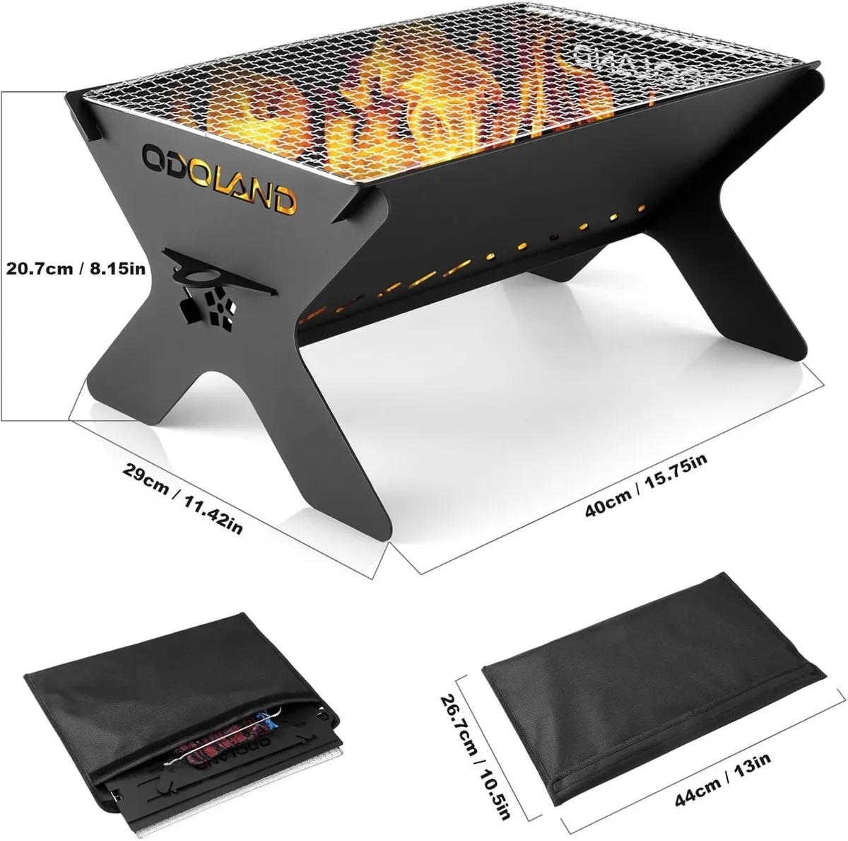 Camping Fire Pit Portable for 2 in 1 Wood Burning - Image 3
