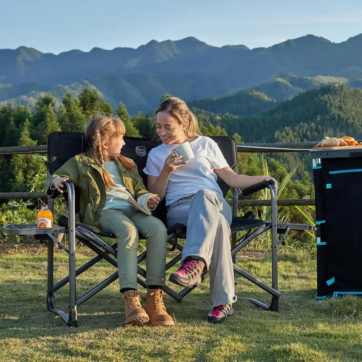 Double Camping Chair for Adults Oversized 300 kg - Image 2