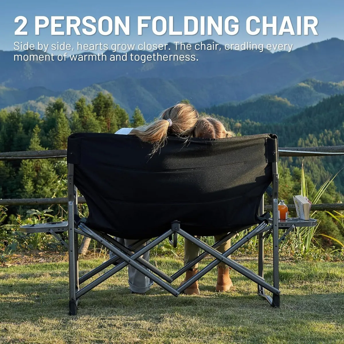 Double Camping Chair for Adults Oversized 300 kg - Image 4