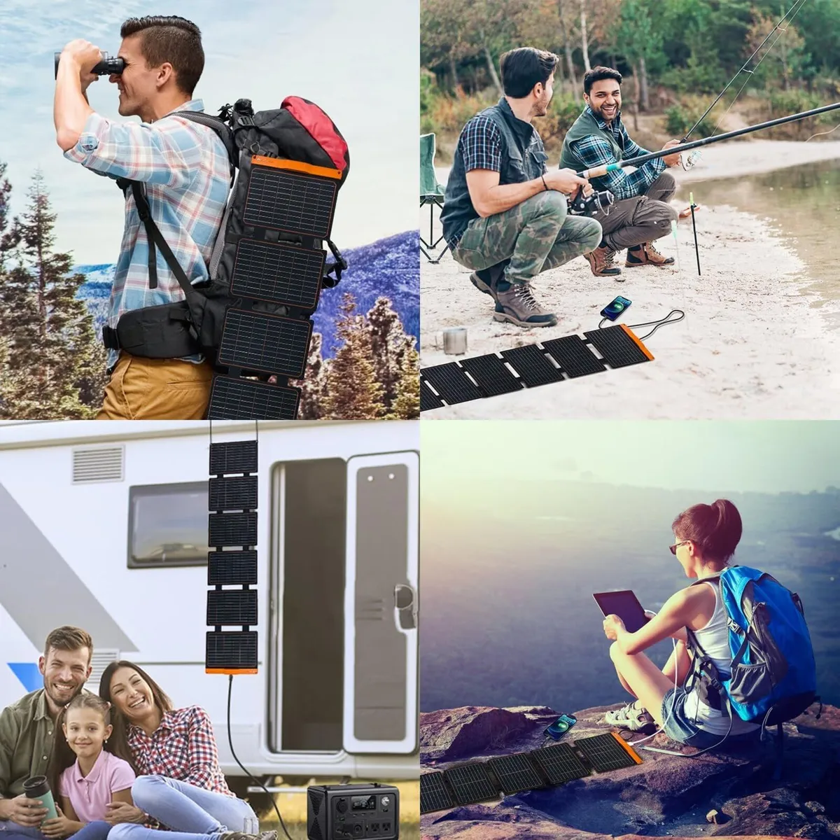 60W Solar Panel Foldable Portable Charger with - Image 4