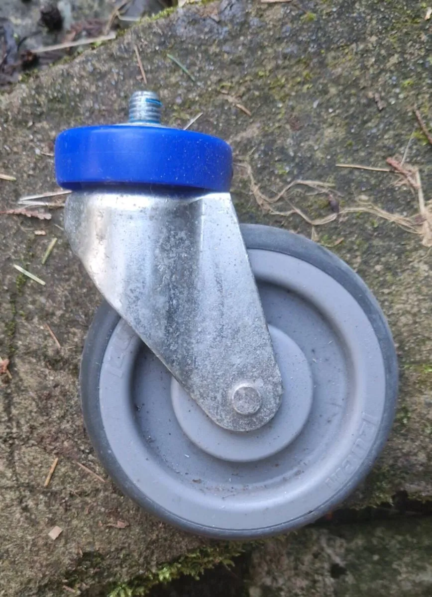 CASTOR WHEELS FROM SHOPPING TROLLIES - Image 1