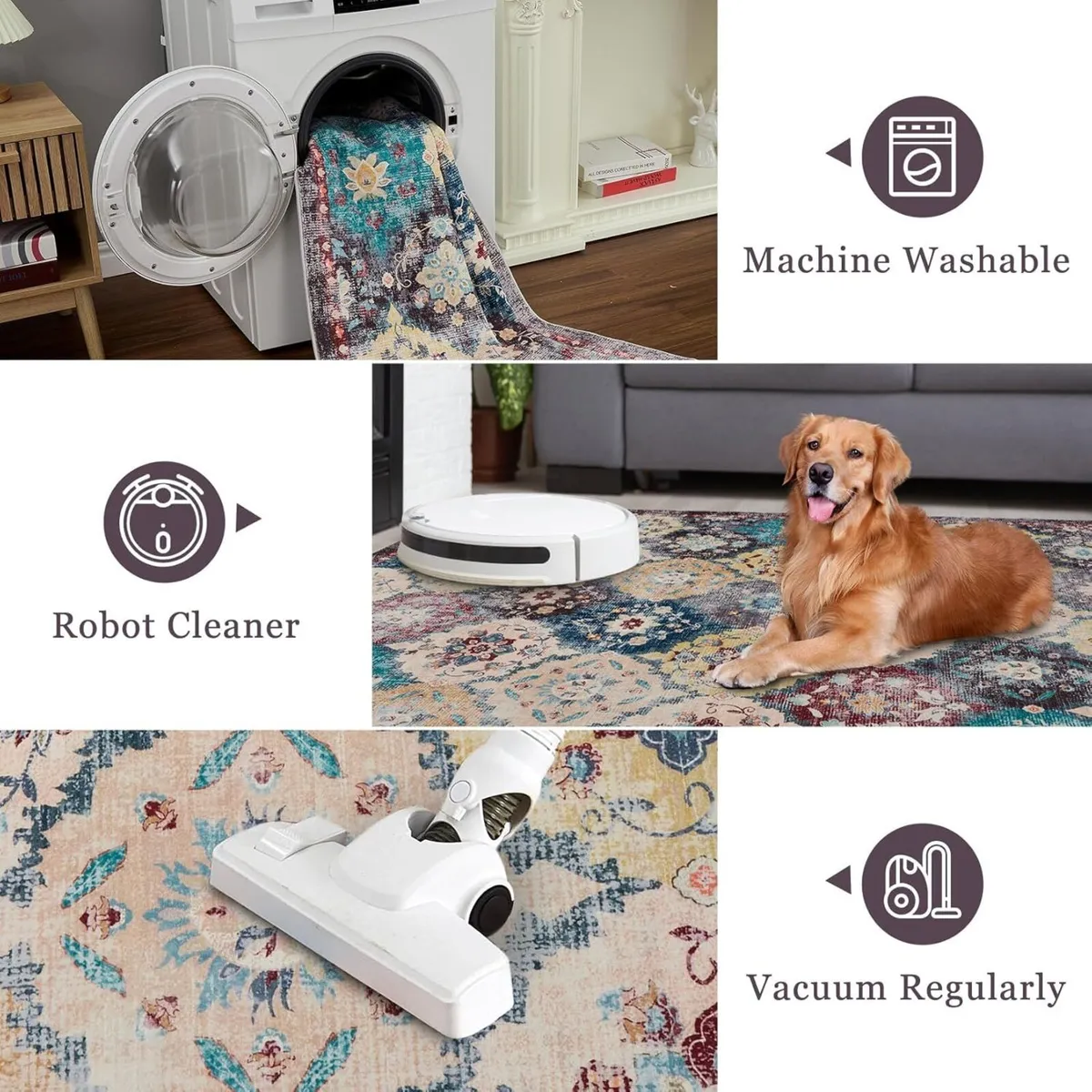 Large Rugs Living Room Washable Rug for Bedroom - Image 3