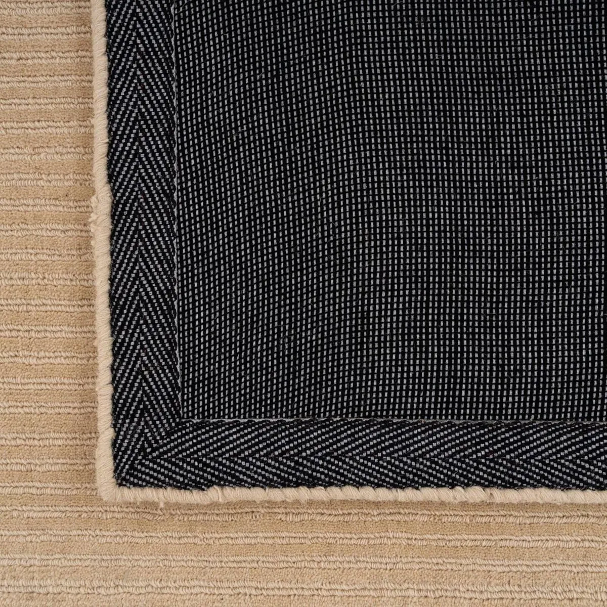 Neutral Rug 100% Wool Thick Scandi Cosy Living - Image 3