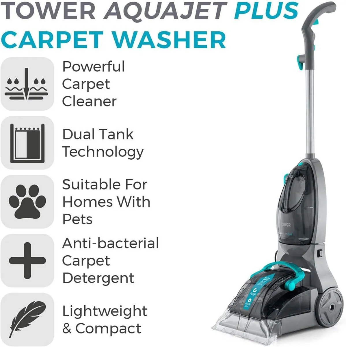 T548002 TCW5 AQUAJETPLUS Carpet Washer with - Image 2