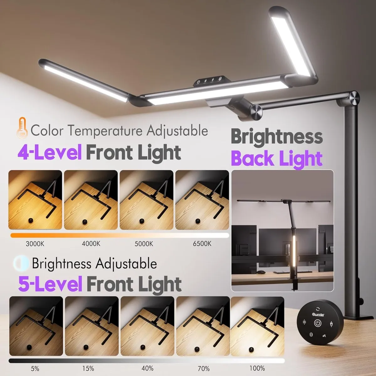 LED Desk Lamp with Radar Sensor 82.5cm Remote - Image 2