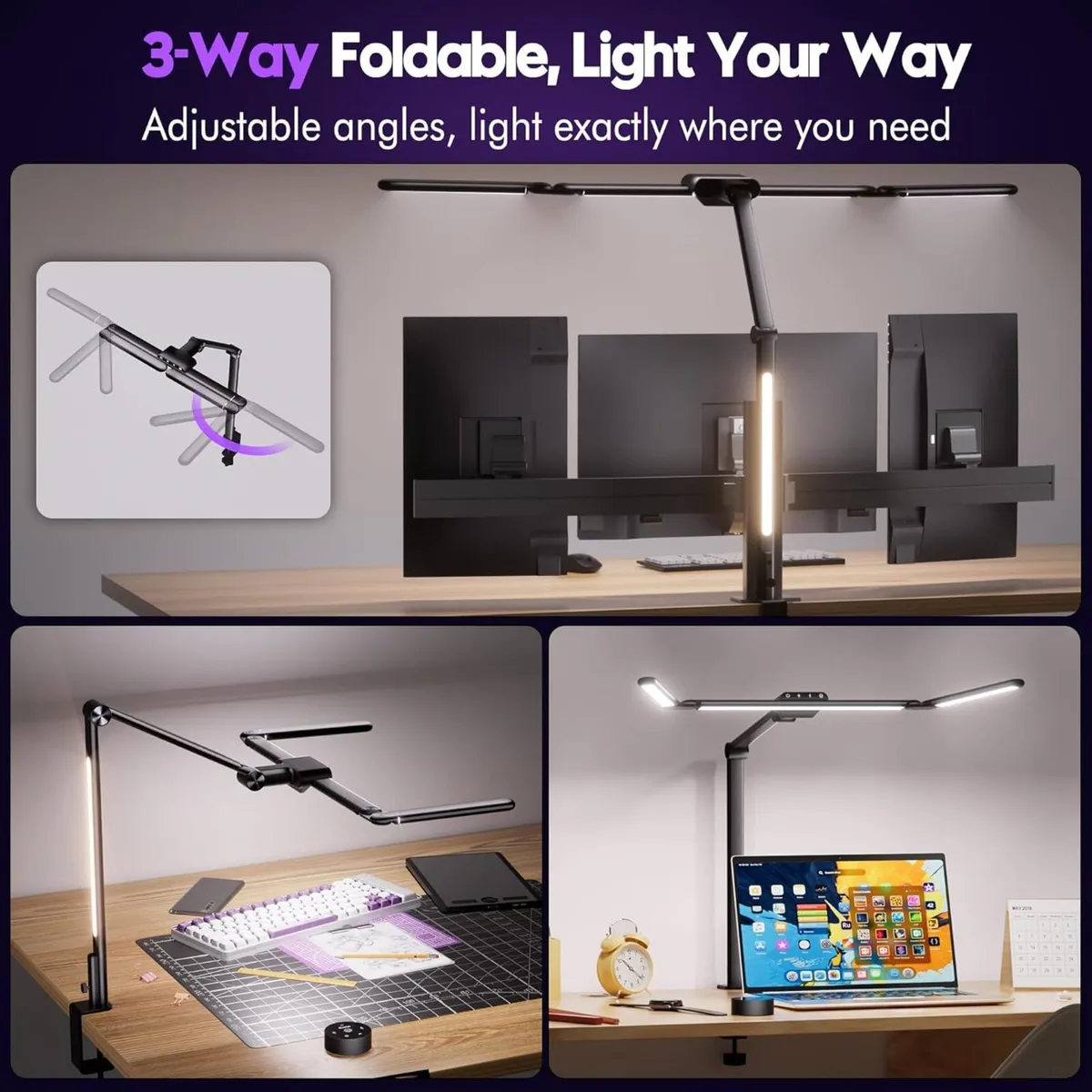 LED Desk Lamp with Radar Sensor 82.5cm Remote - Image 3