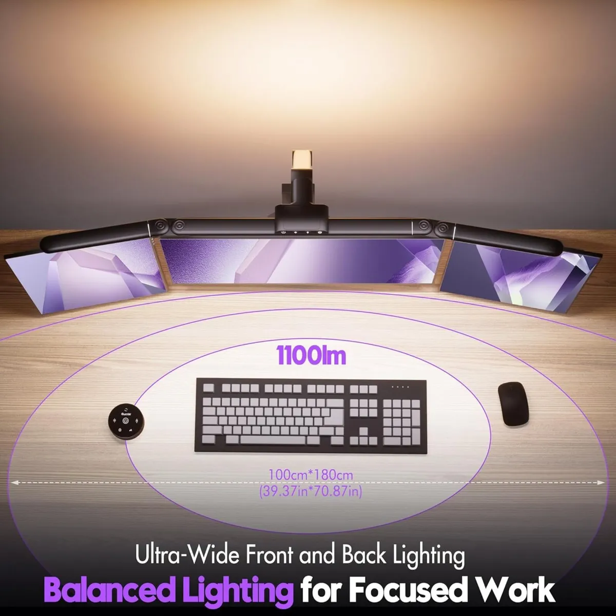 LED Desk Lamp with Radar Sensor 82.5cm Remote - Image 4