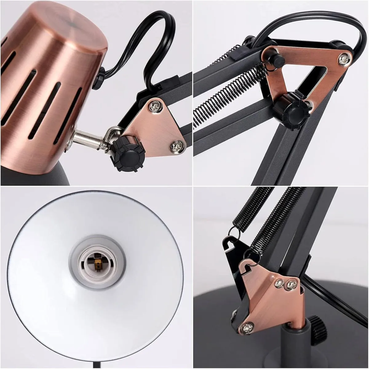 Industrial Table Lamp with Swing Arm Desk Lamps - Image 4