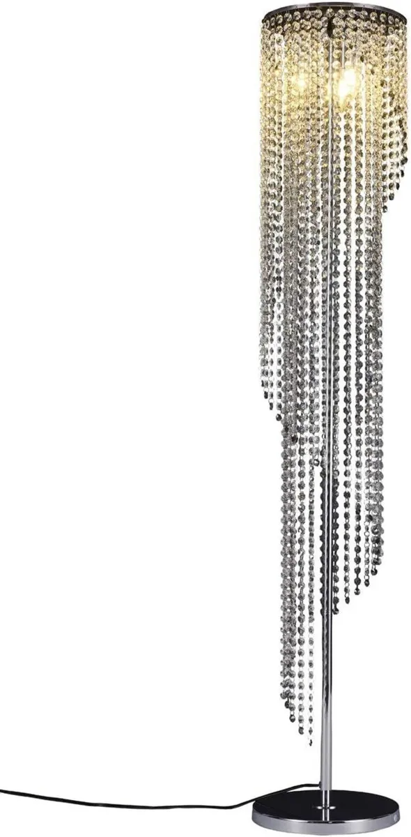 Sparkling Elegant Raindrop Crystal Floor Lamp - Image 1