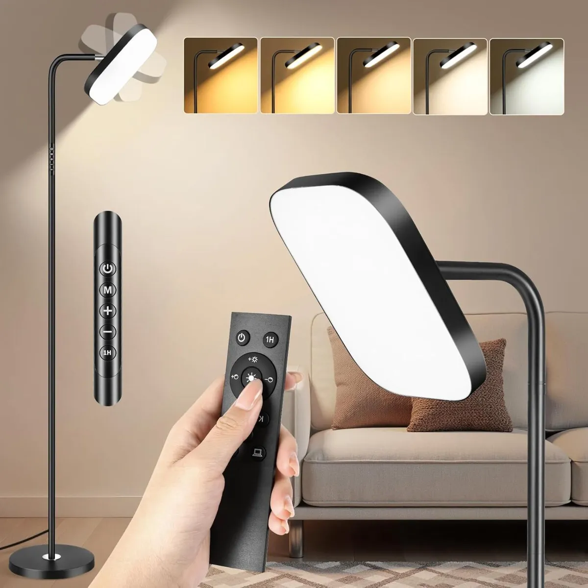 LED Floor Lamp 36W Uplighter Standing Light with - Image 1