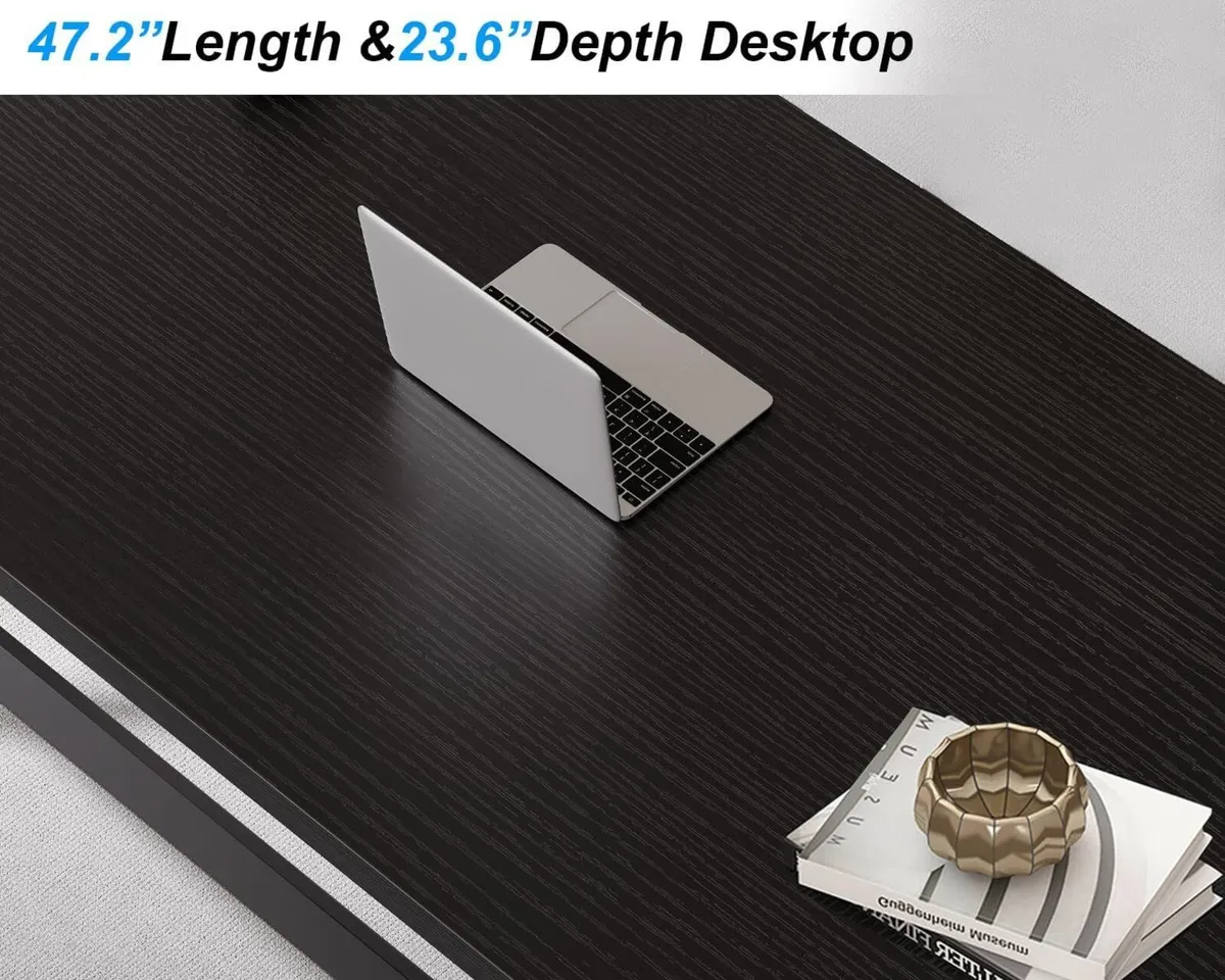 Black Computer Desk Simple Work for Home Office - Image 4