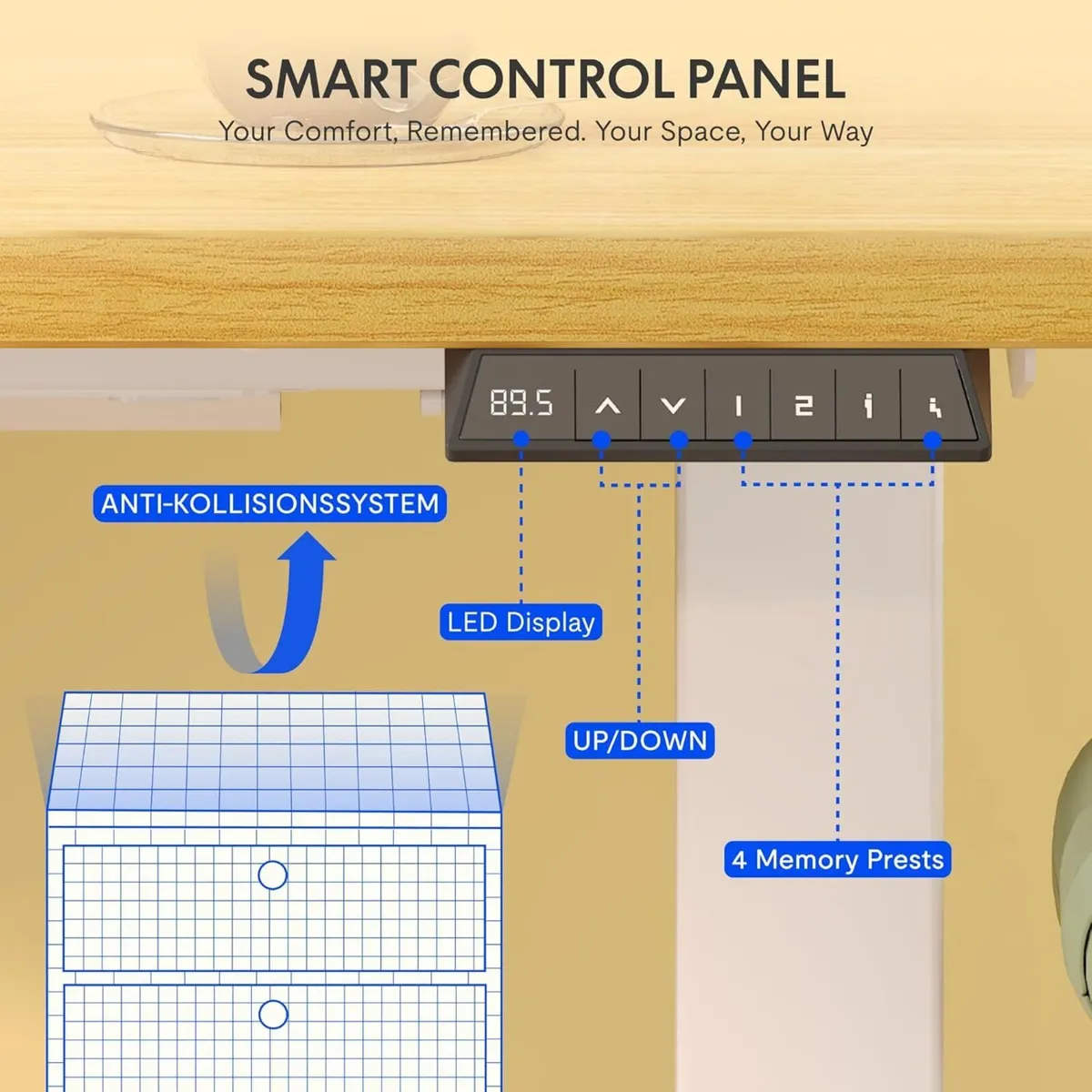 ONE PIECE Electric Standing Desk Height Adjustable - Image 4