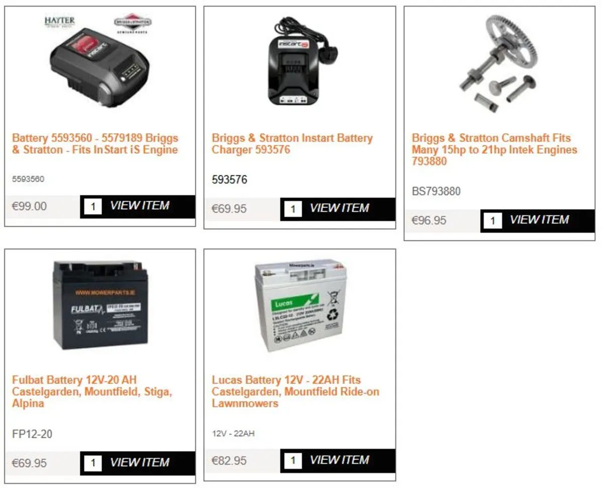 Briggs & Stratton Spare Parts - Image 1