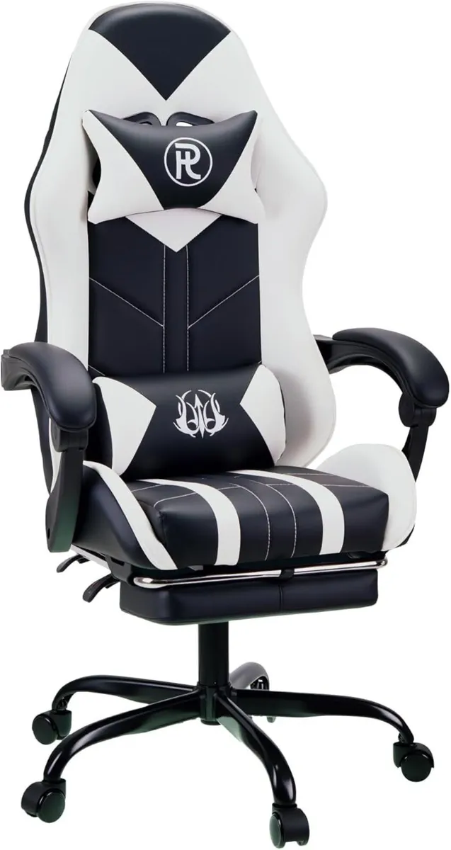 Gaming Chair with Footrest Lumbar Support - Image 1