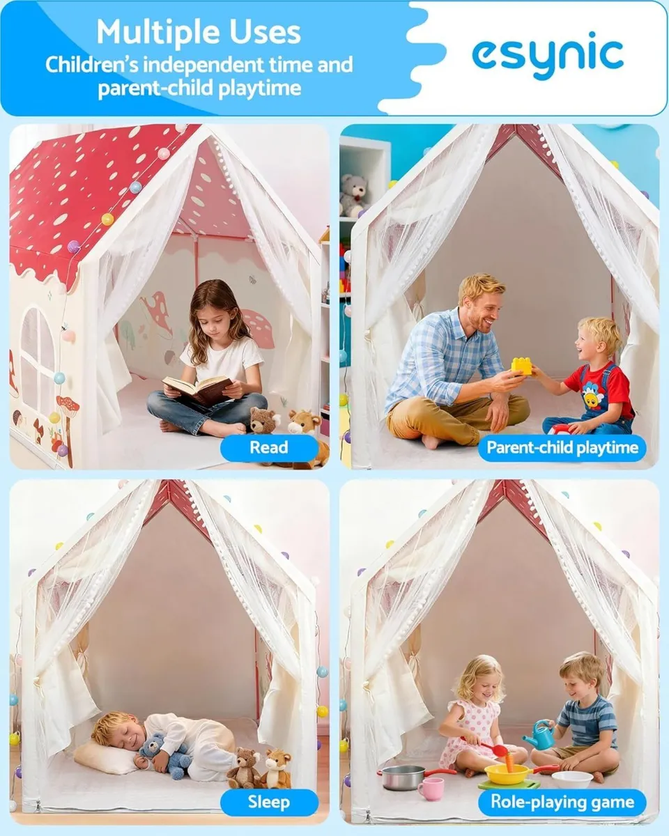 Extra Large Kids Indoor Playhouse Tent with - Image 4