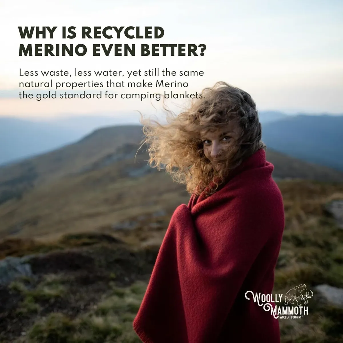 Camping Essentials Merino Wool Blanket - 66in x - Image 4