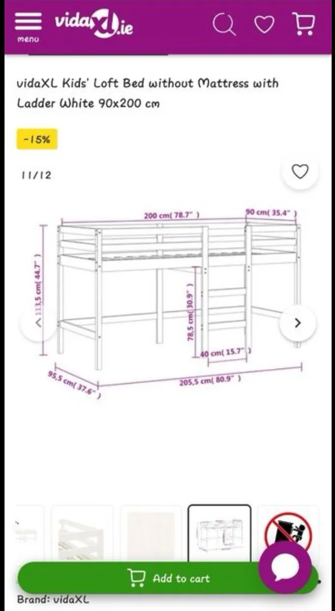 Kids Midsleeper Bed - Image 2
