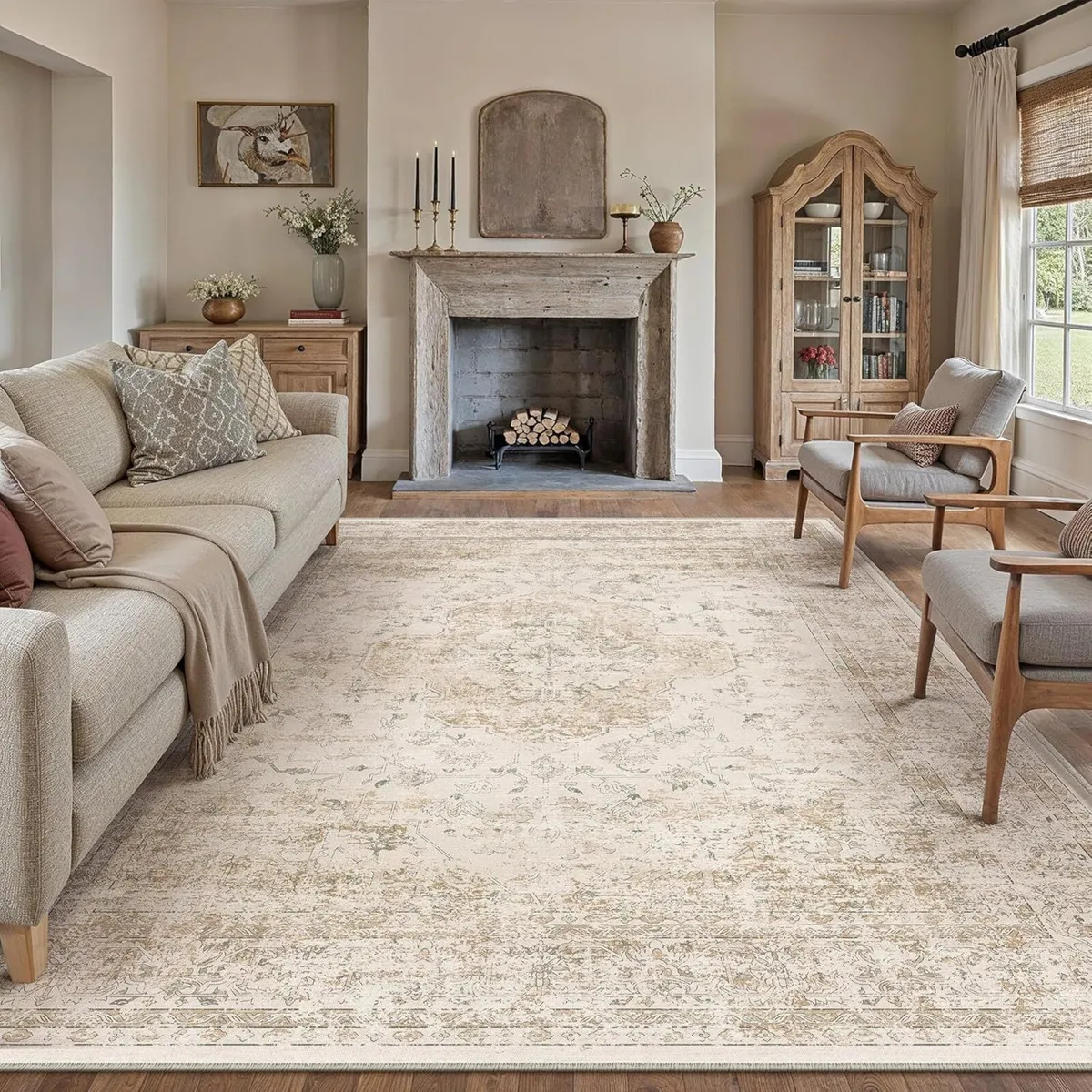 Vintage Living Room Area Rug 200x300cm Machine - Image 1