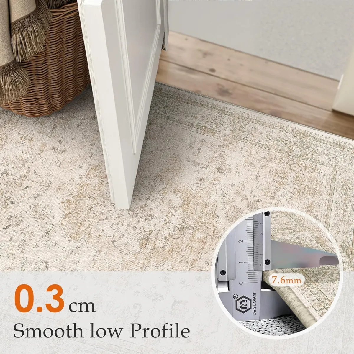 Vintage Living Room Area Rug 200x300cm Machine - Image 3