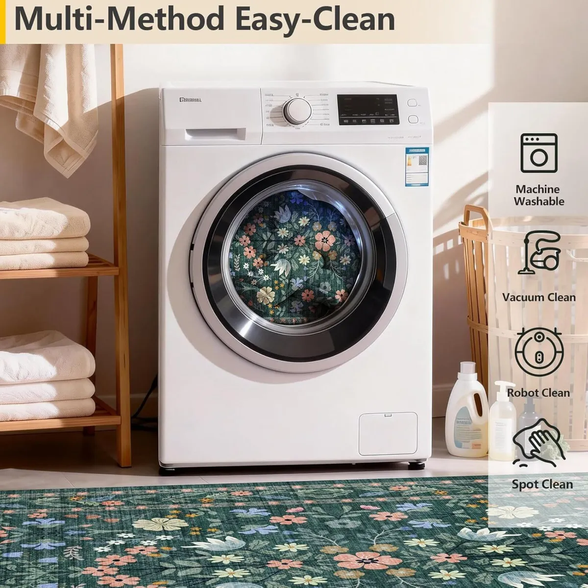 Large Rugs Living Room 160x230cm Machine Washable - Image 4