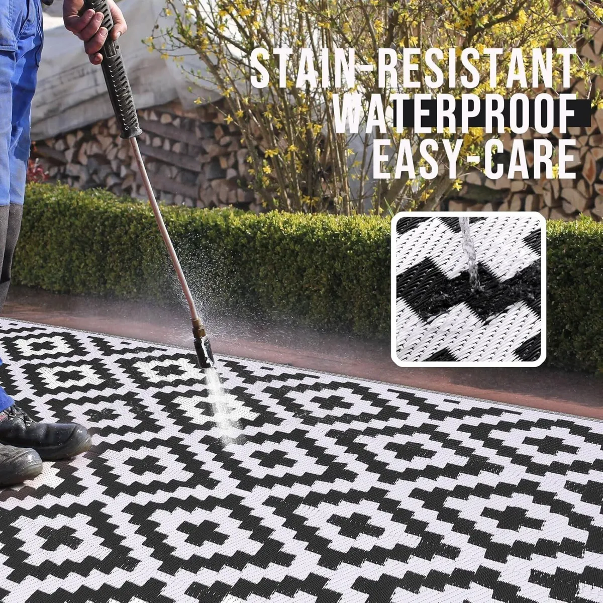 Waterproof Outdoor Rug Anti-slip Reversible - Image 3