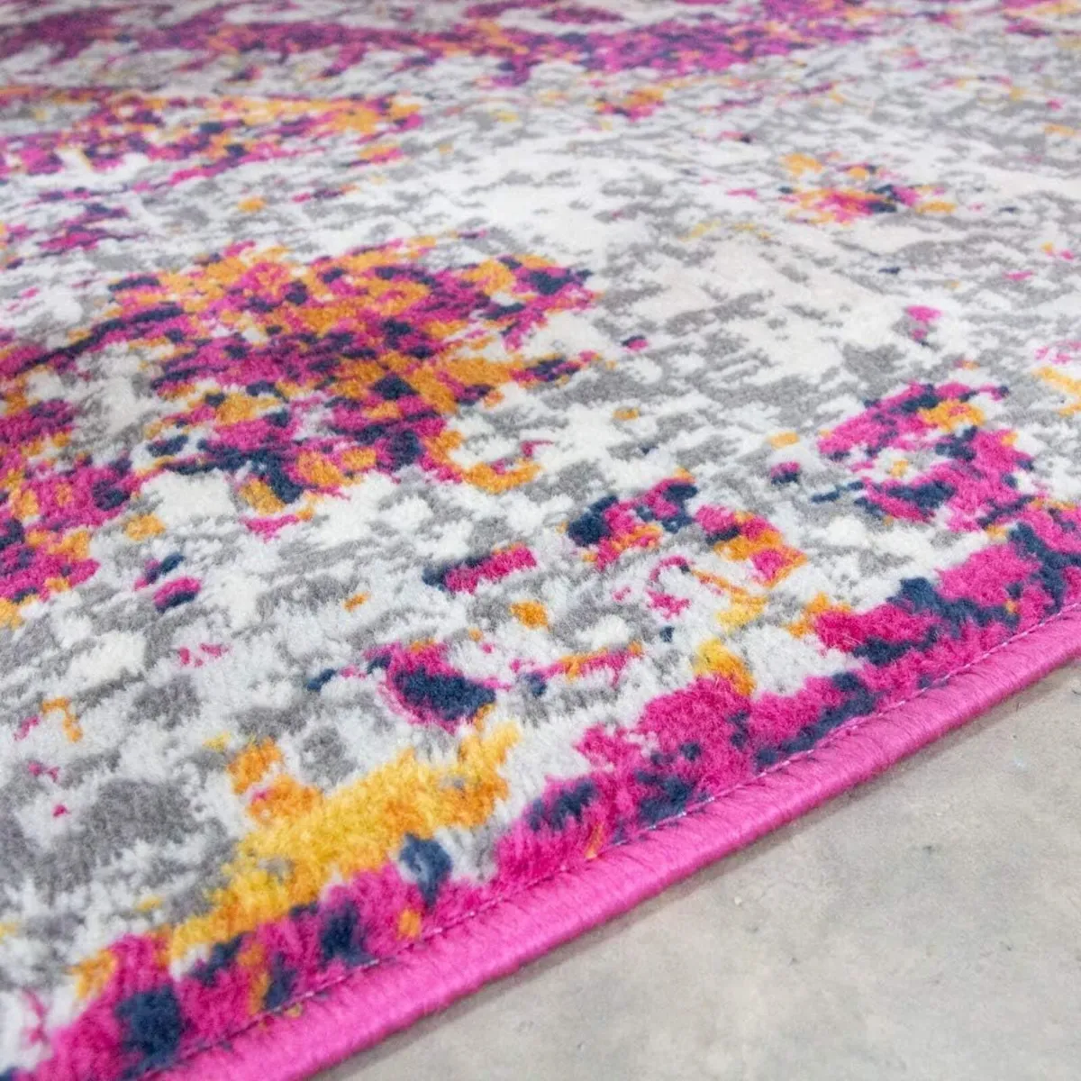 Traditional Aztec Pink Rug Distressed Vintage - Image 3