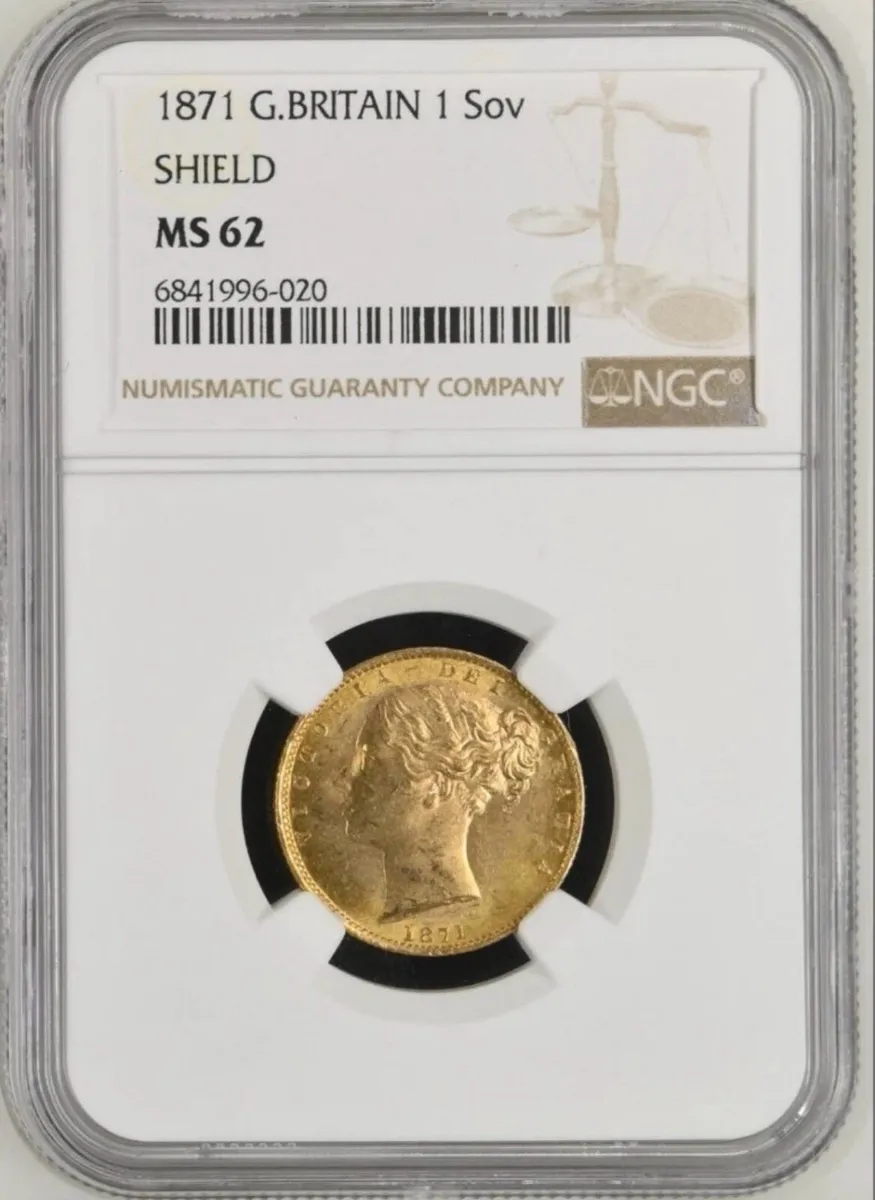 1871 British Gold Sovereign Coin - Image 1