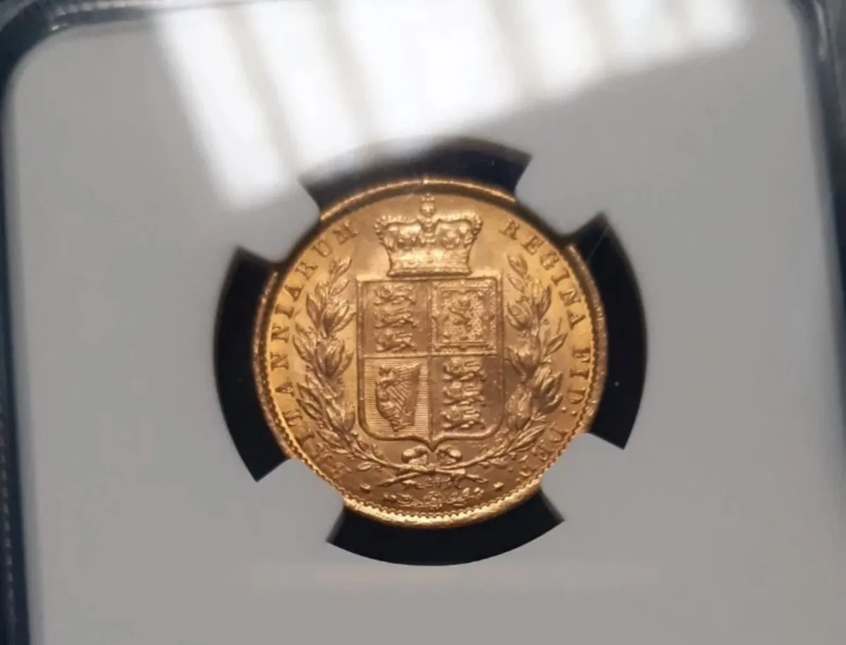 1871 British Gold Sovereign Coin - Image 3