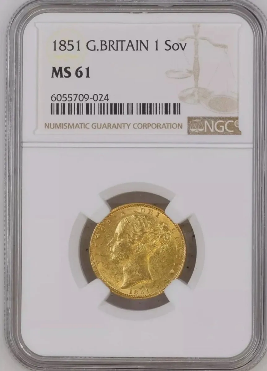 1851 British Gold Sovereign Coin - Image 1