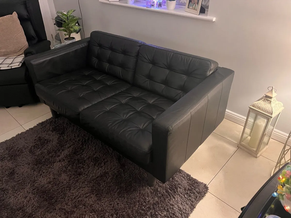 2 seater leather sofa - Image 2