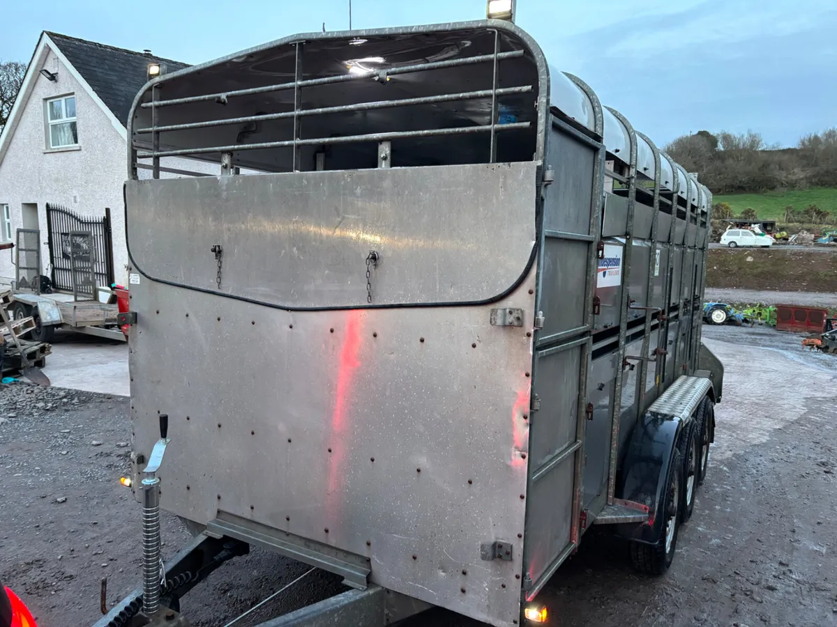 Indespension 14ft x 6ft Tri axle cattle trailer - Image 1
