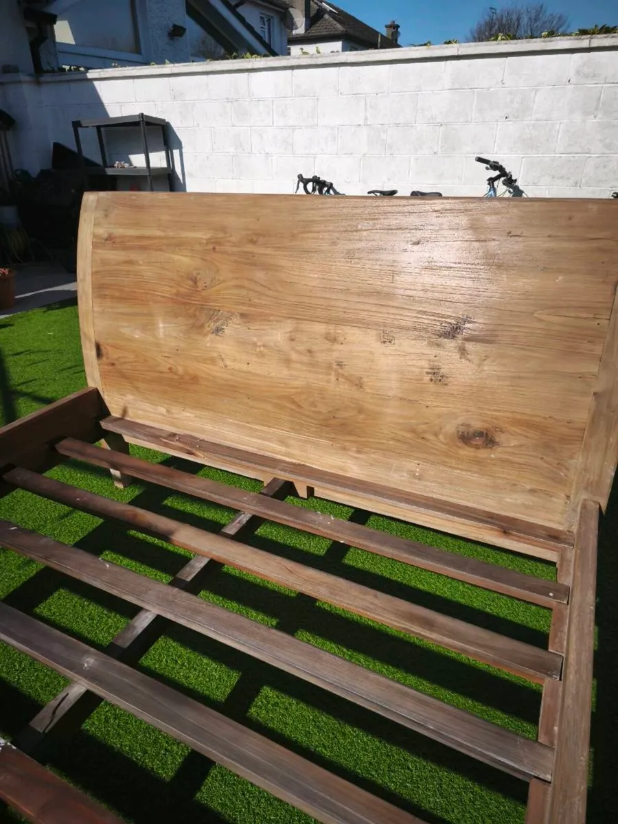 Free Natural wood bed frame - Image 4