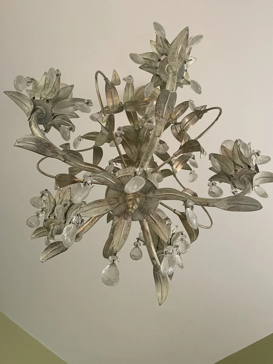 Chandelier- Crystal drop 8 arm floral - Image 2