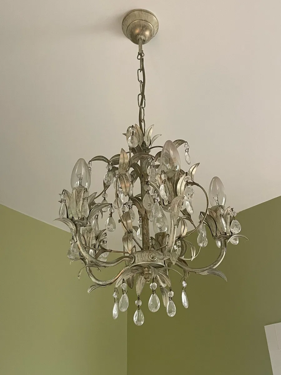 Chandelier- Crystal drop 8 arm floral - Image 3