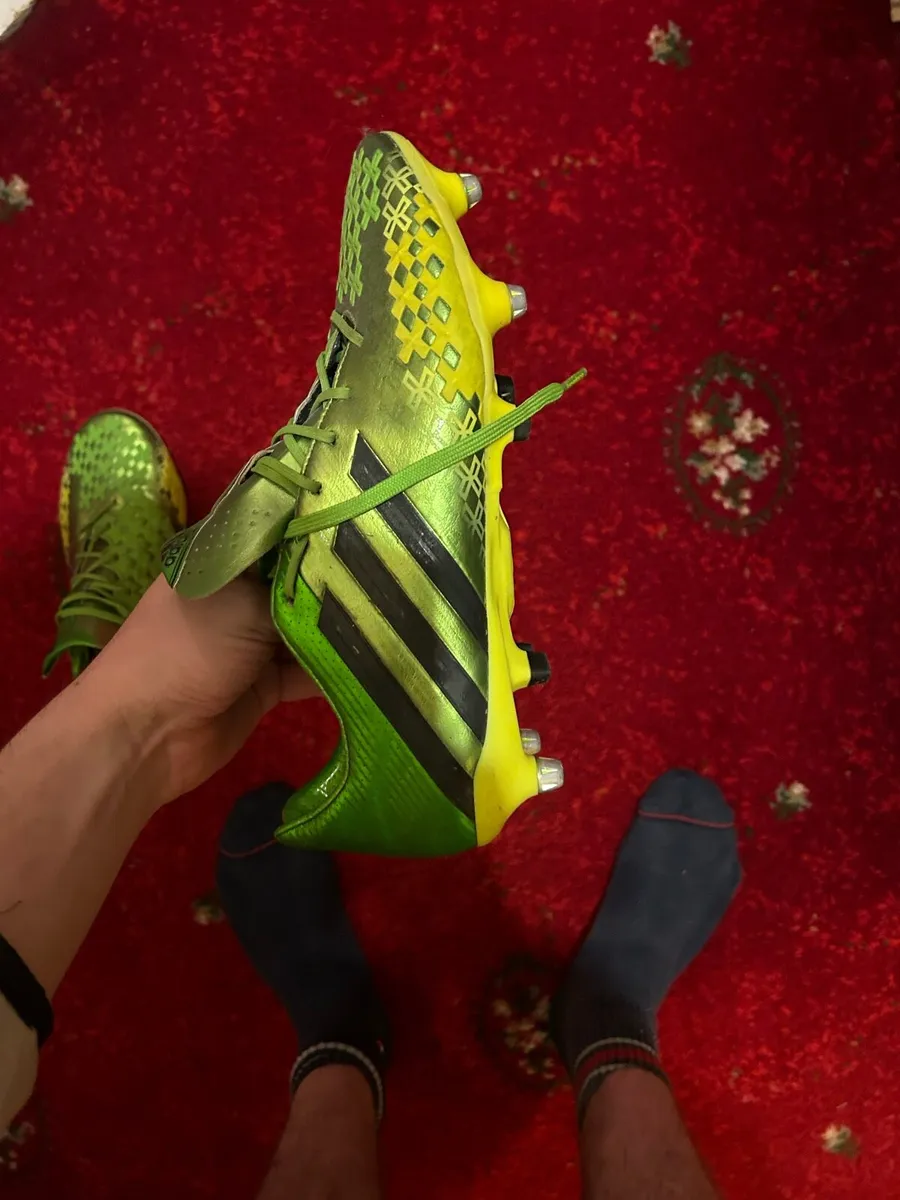 ADIDAS PREDATOR LZ GREEN UK 9.5 - Image 4