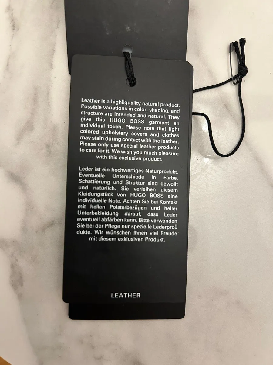 Hugo Boss Mens Brown leather Jacket - Excellent - Image 3