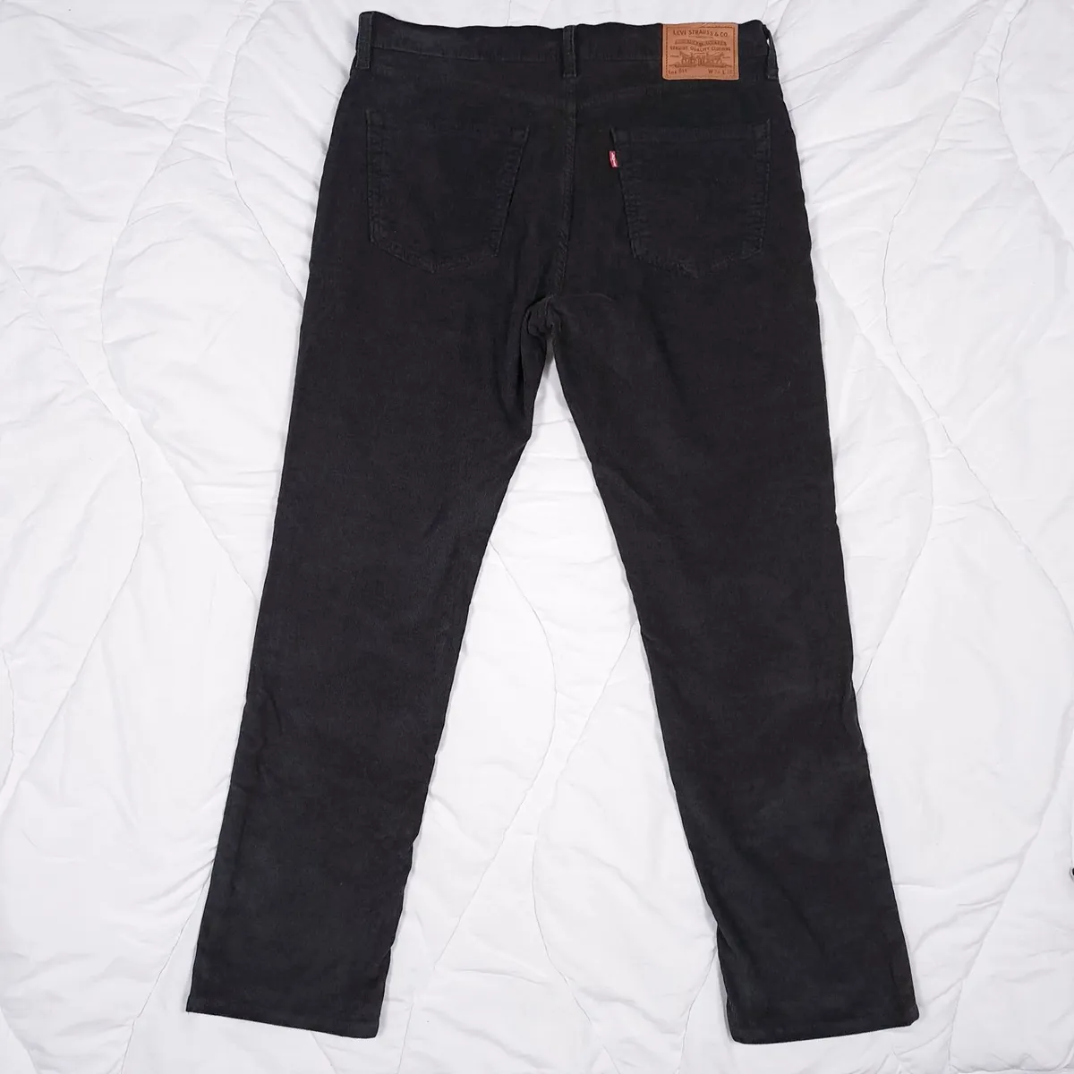 Levi’s Black 511 Slim Corduroy Trousers W34 L30 - Image 2