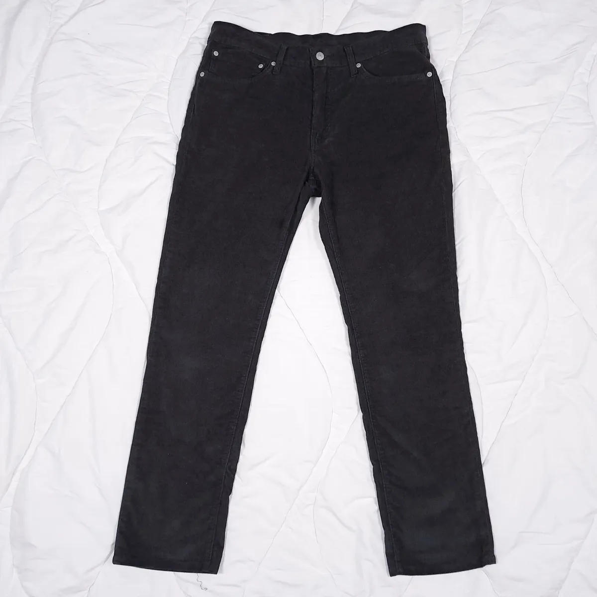 Levi’s Black 511 Slim Corduroy Trousers W34 L30 - Image 1