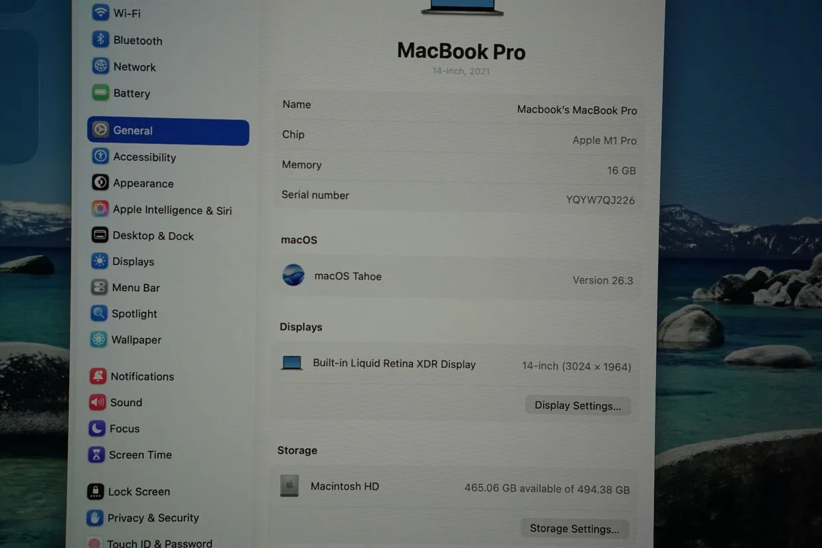 Macbook Pro 14" M1 Pro | 16GB Ram | 512GB | 96% - Image 2