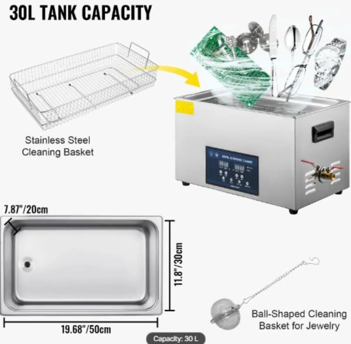 30L Ultrasonic Cleaner Dual Frequency Ultrasonic - Image 3