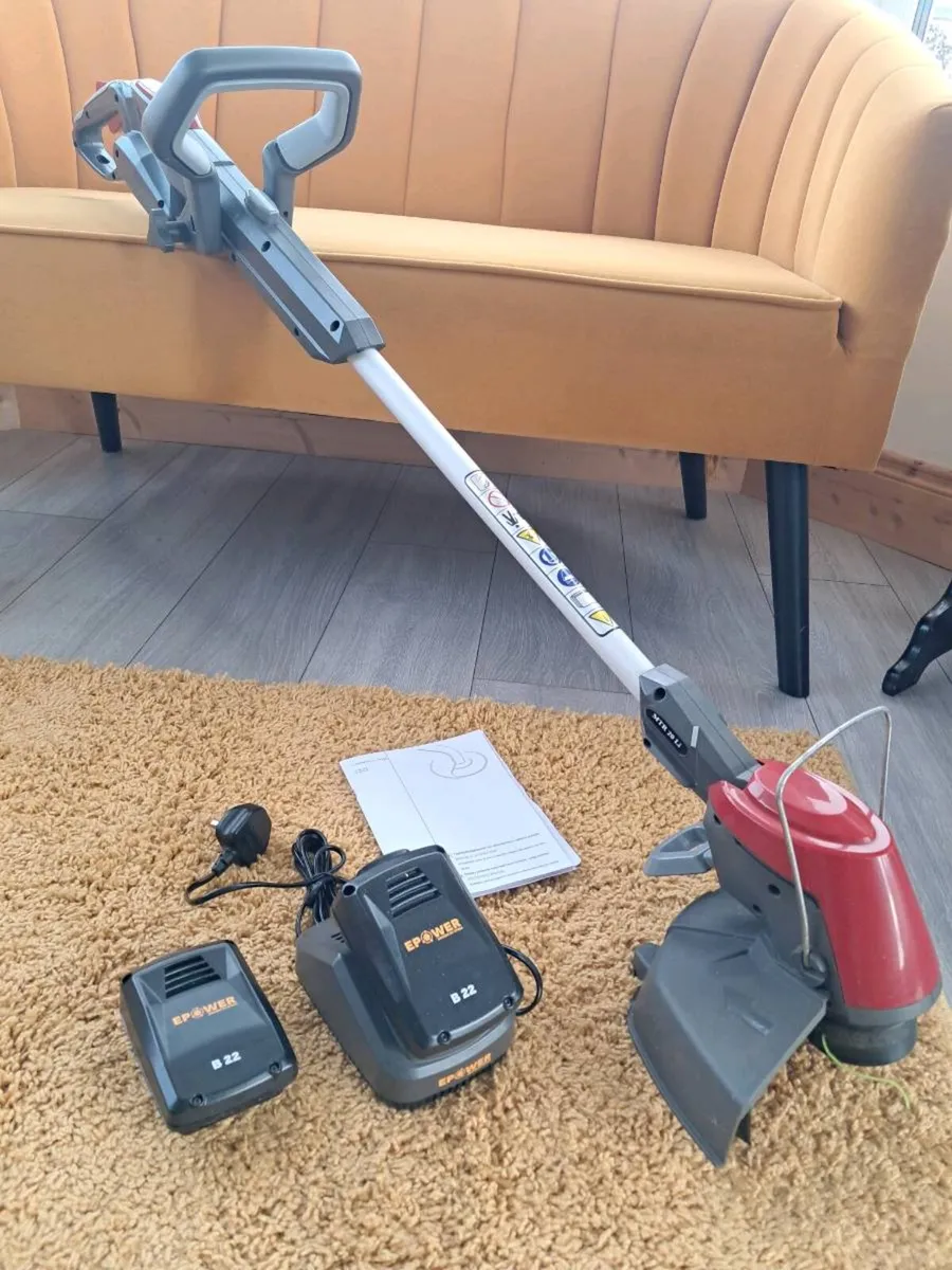 Mountfield Cordless Grass Trimmer + 2 Batteries - Image 1