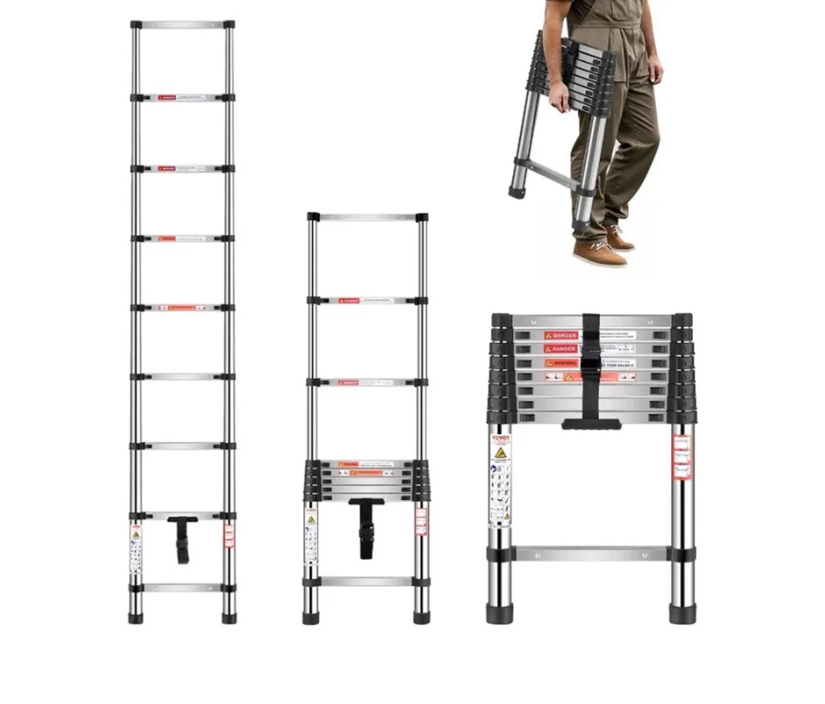 NEW 2.6m/8.5FT Telescopic Ladder NEW - Image 1