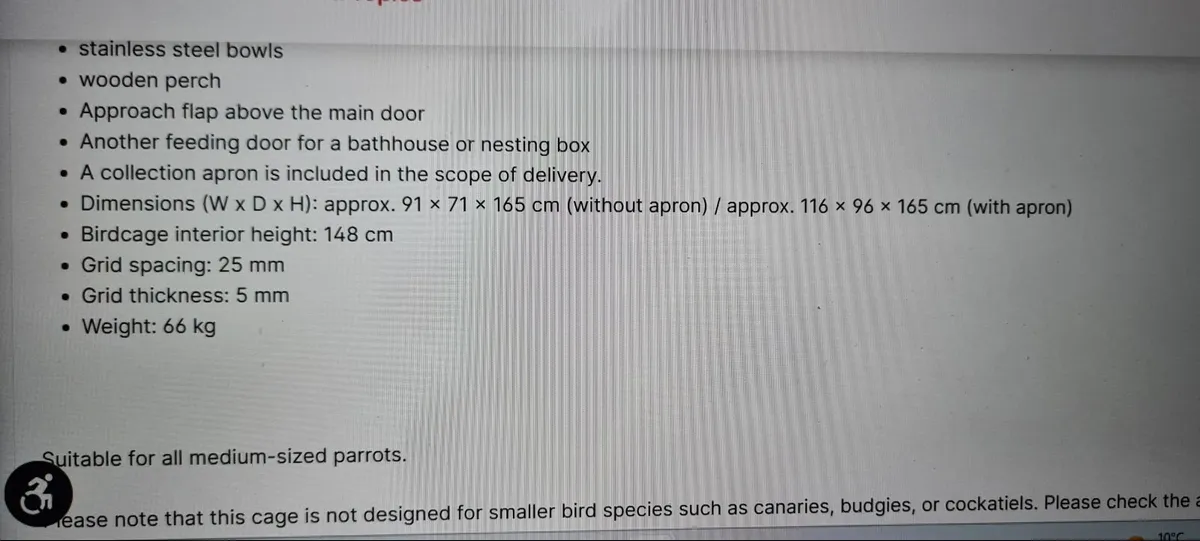Mini Tabletop Java Tree + large Parrot Cage - Image 3