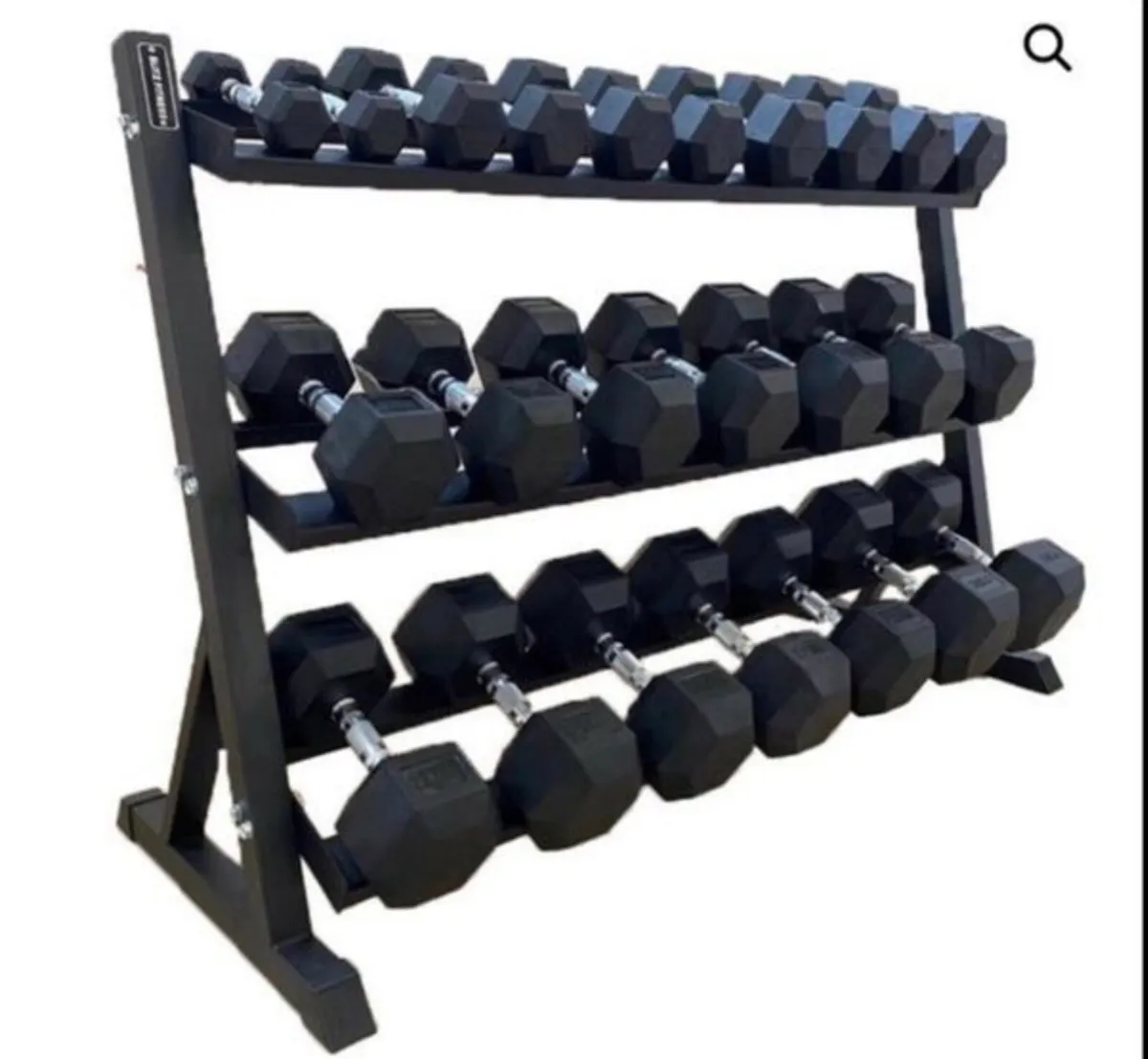 Hex Dumbbells 2.5kg - 30kg + 3 Tier storage (new) - Image 1