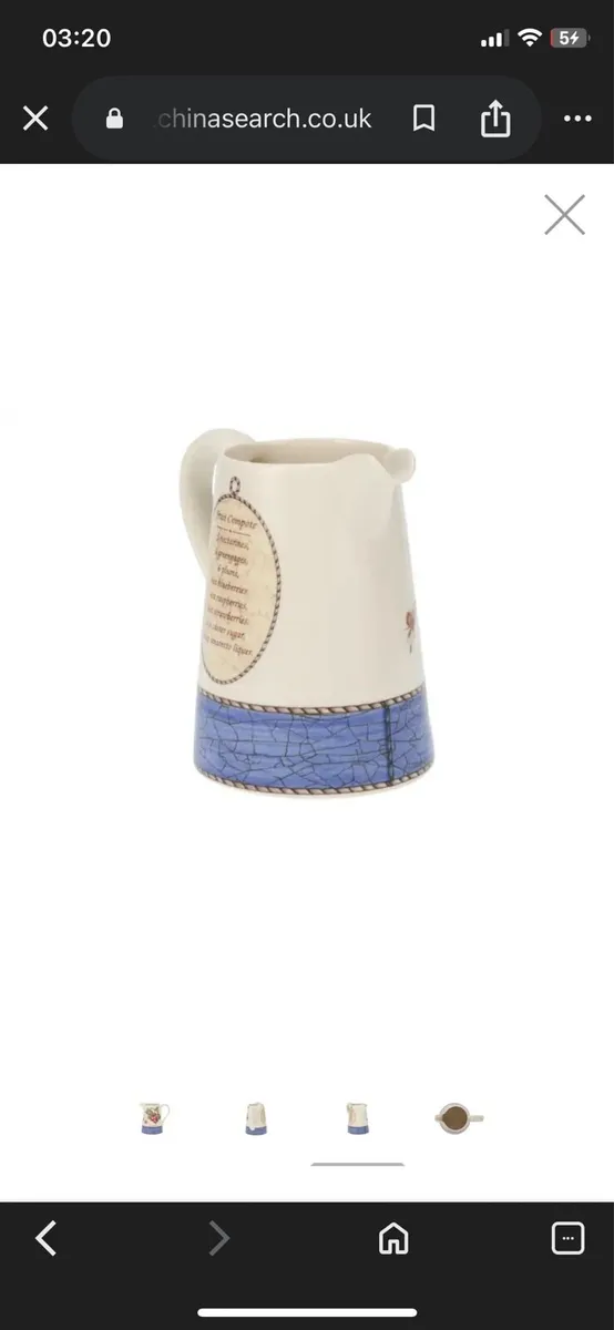 discontinued WEDGEWOOD - SARAH’S GARDEN 1/2 pt Jug - Image 2