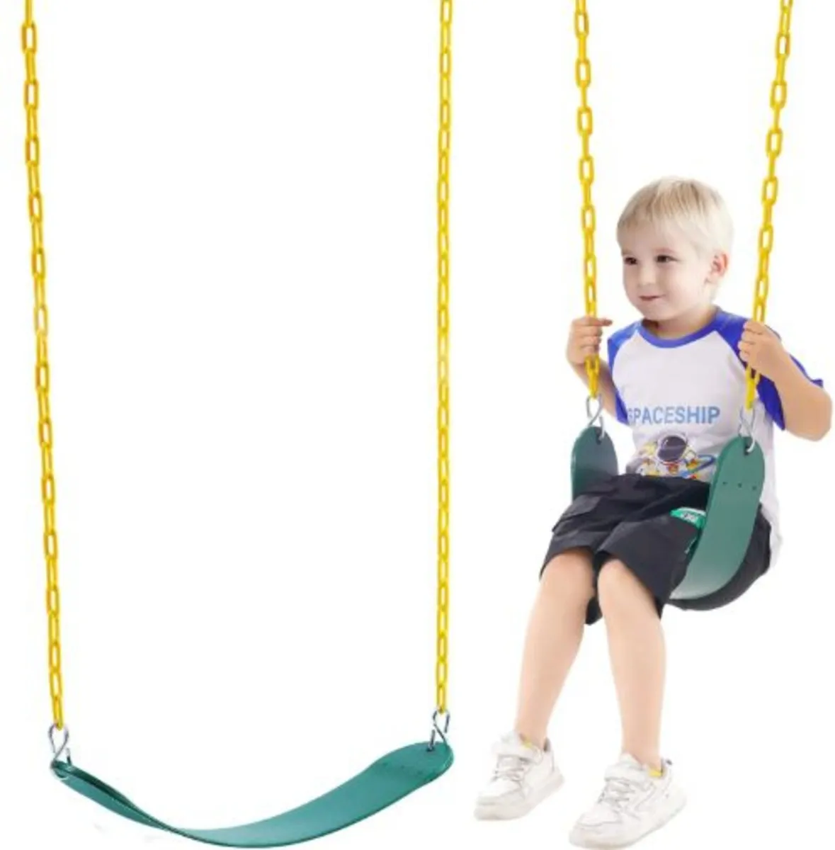 2-Pack Swing Seats, with 66 Inch Coated Chains - Image 1
