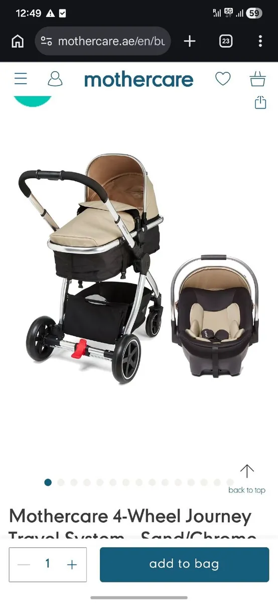 Pram/Stroller with car seat - Image 2